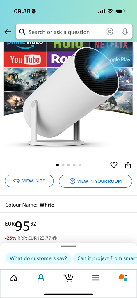 Cheap Amazon Smart Projector (demo model - sale will be donated to Blackrock Hospice - one unit only)