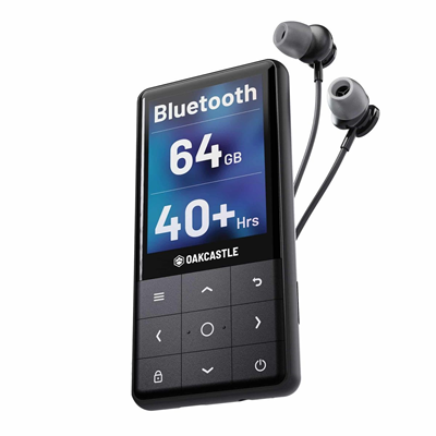 Oakcastle MP3 Bluetooth Player + Wired Earphones