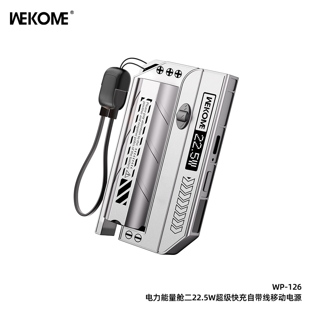 WEKOME WP-126(5000mAh) Energy Capsule ll Super Fast Charging Cabled Power Bank(22.5W)
