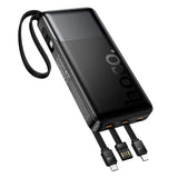 Powerbank 10000 mAh QC PD 2A 22,5W with built-in cables USB A + USB C + Lightning + Micro USB