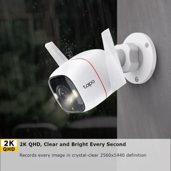 TP-Link Tapo 2K QHD Outdoor Security Camera IP66 Weatherproof