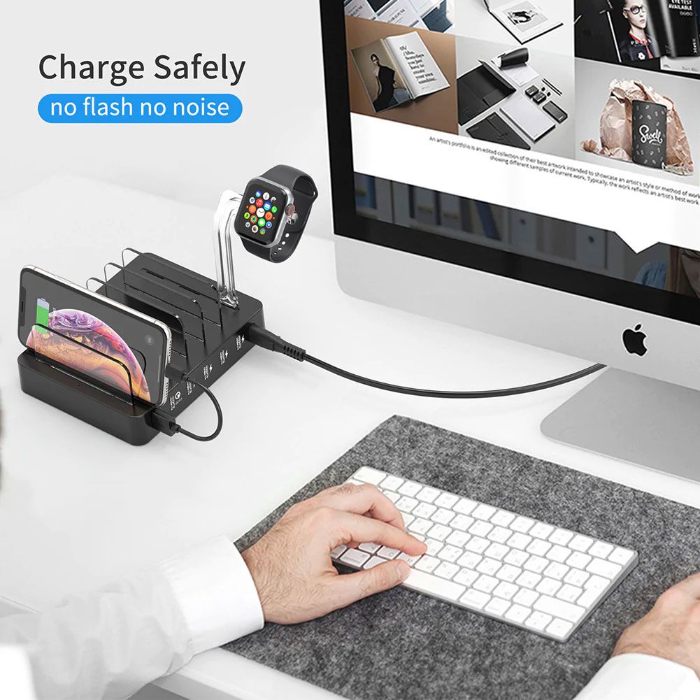Choetech Q3008 6-Port USB Charger with Quick Charge 3.0 (63W) + 6 Cables