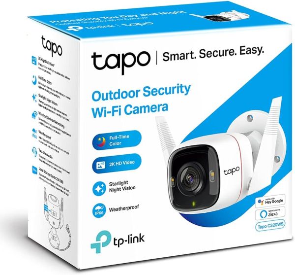 TP-Link Tapo 2K QHD Outdoor Security Camera IP66 Weatherproof