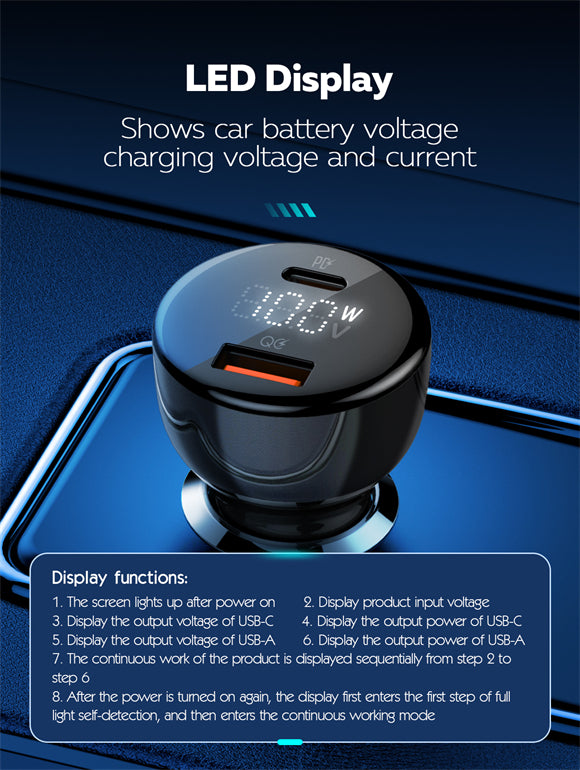 LDNIO Car 12v 100w Laptop charger