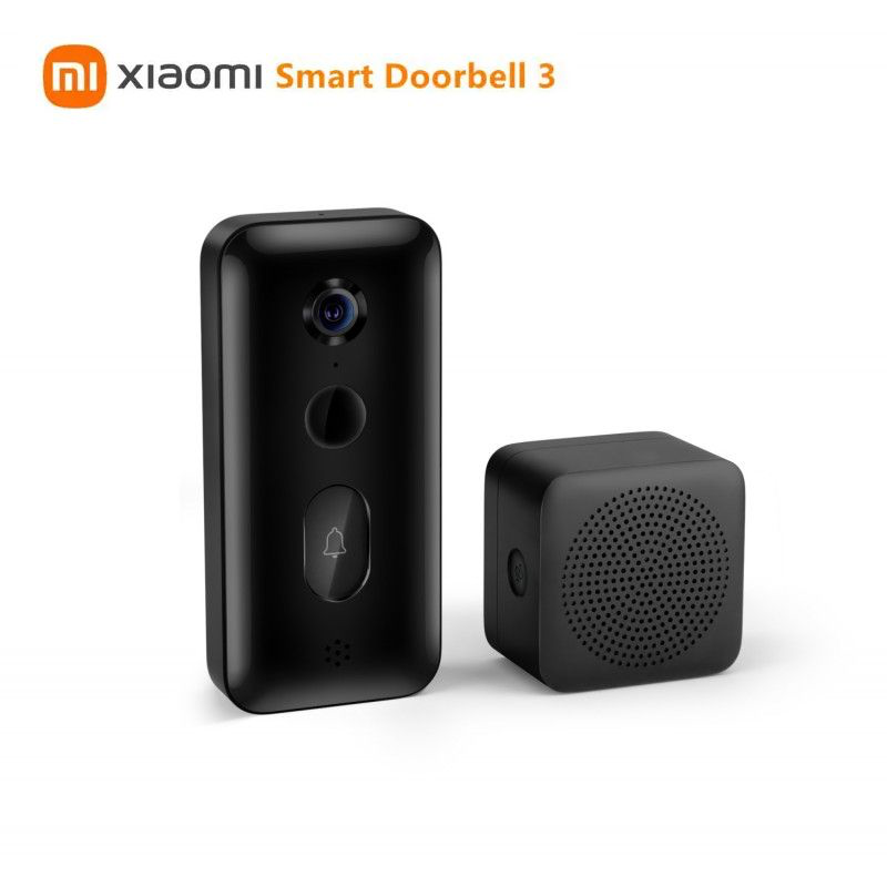 Xiaomi, Smart Doorbell 3, Wifi, 2K HD, Live Video & Audio, Chime, Night Vision, Motion Detection, AI Human Detection, Internal Battery (4.8 Months), 5200mAh