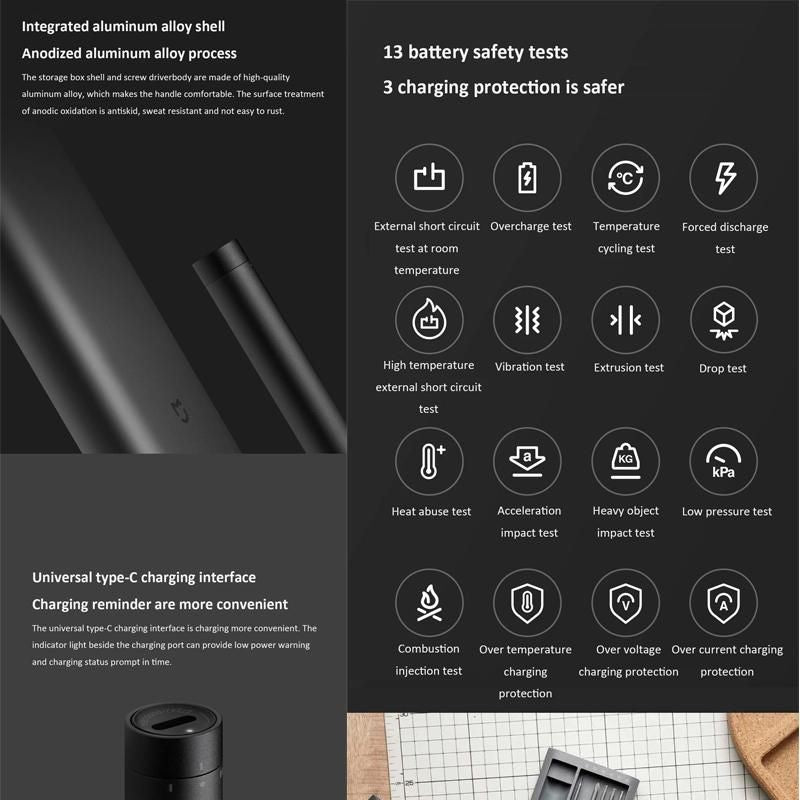 Xiaomi, Mijia, Mi Precision Screwdriver, Electric, 350mAh, 24 Bits, S2 Steel