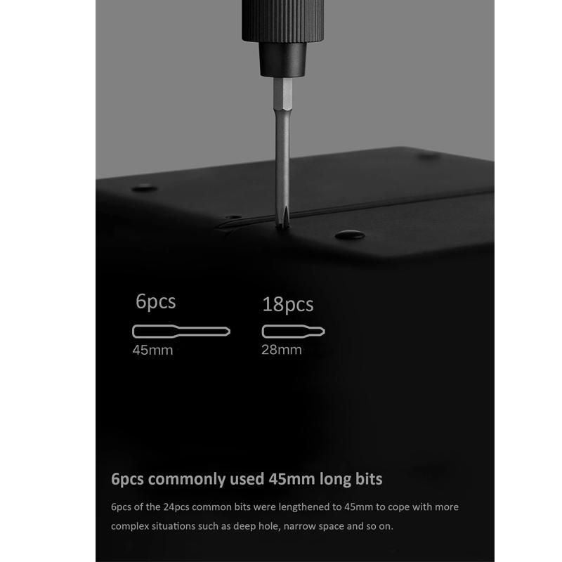 Xiaomi, Mijia, Mi Precision Screwdriver, Electric, 350mAh, 24 Bits, S2 Steel