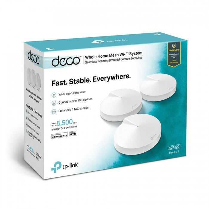 TP-Link, DECO M5t, AC1300, Whole-Home Wi-Fi System (3 Pack)