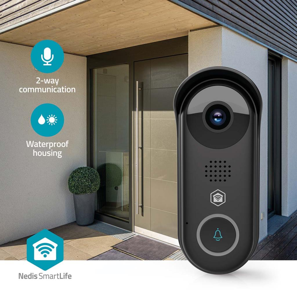 Nedis 2mp Smart Video Doorbell (WIRED version for power, WiFi for internet)