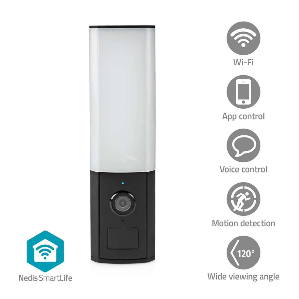 Nedis DF Outdoor Smart Security Camera with Light