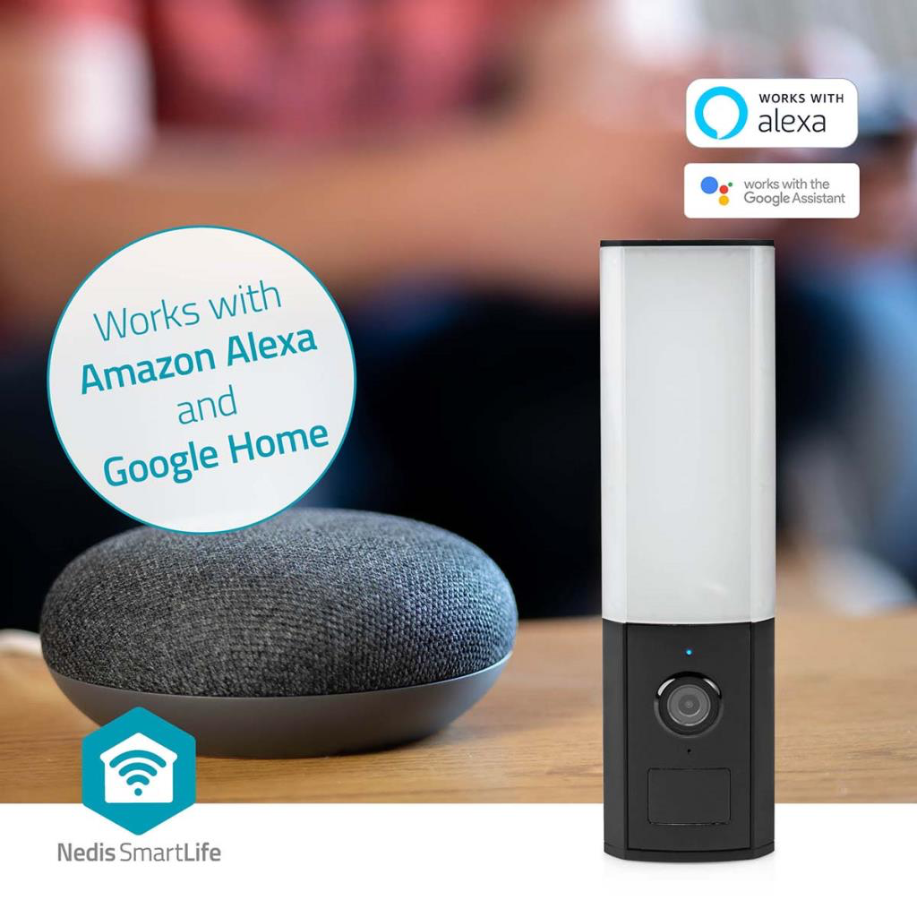 Nedis DF Outdoor Smart Security Camera with Light