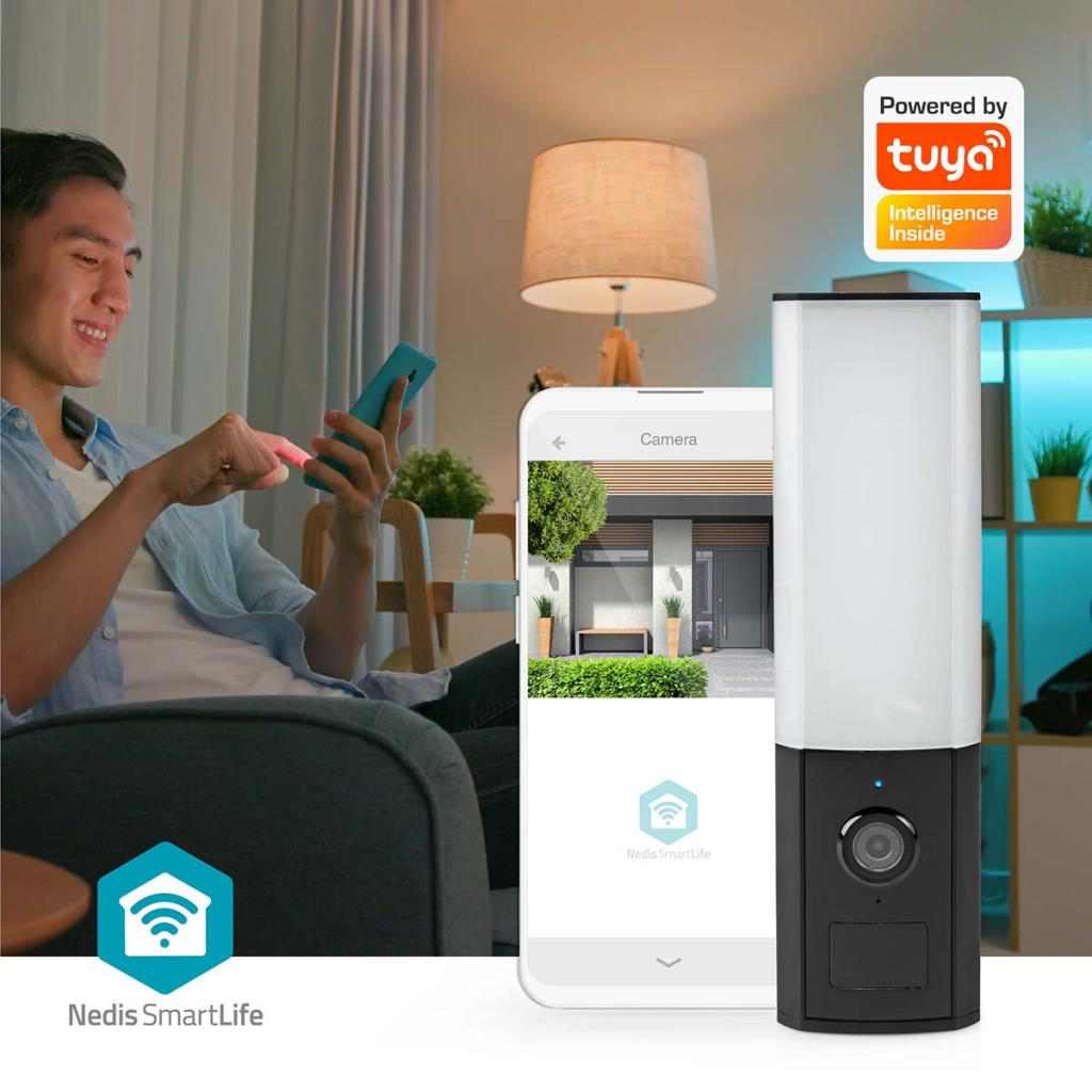 Nedis DF Outdoor Smart Security Camera with Light