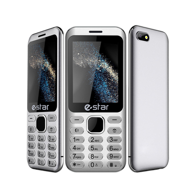 eSTAR X28, Dual SIM Mobile Phone, Bluetooth, Camera, FM Radio, Micro SD Slot - Silver