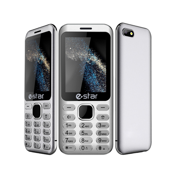 eSTAR X28, Dual SIM Mobile Phone, Bluetooth, Camera, FM Radio, Micro SD Slot - Silver