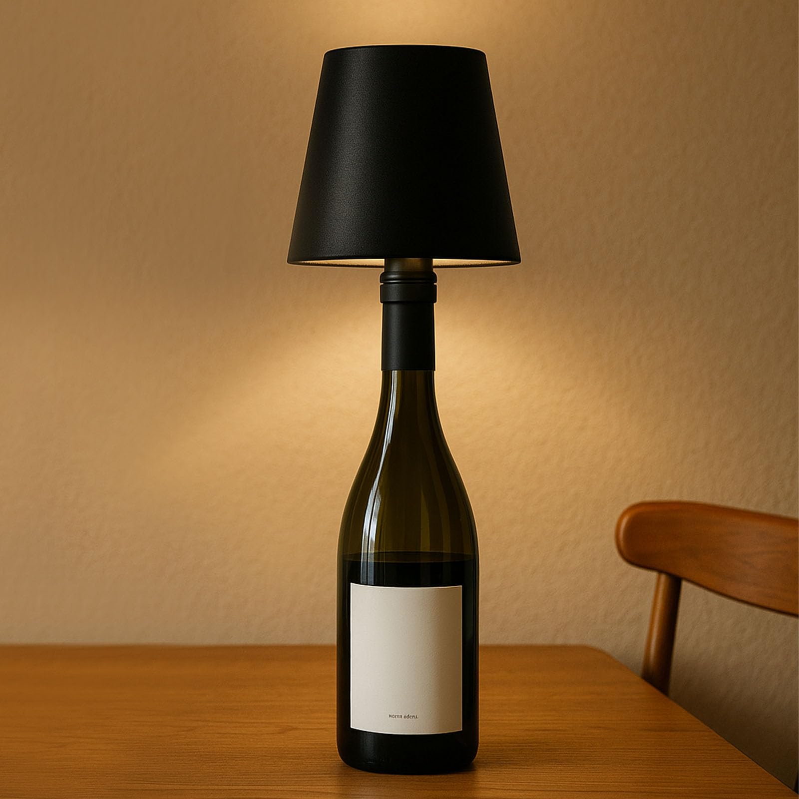Wine bottle lamp shade cork