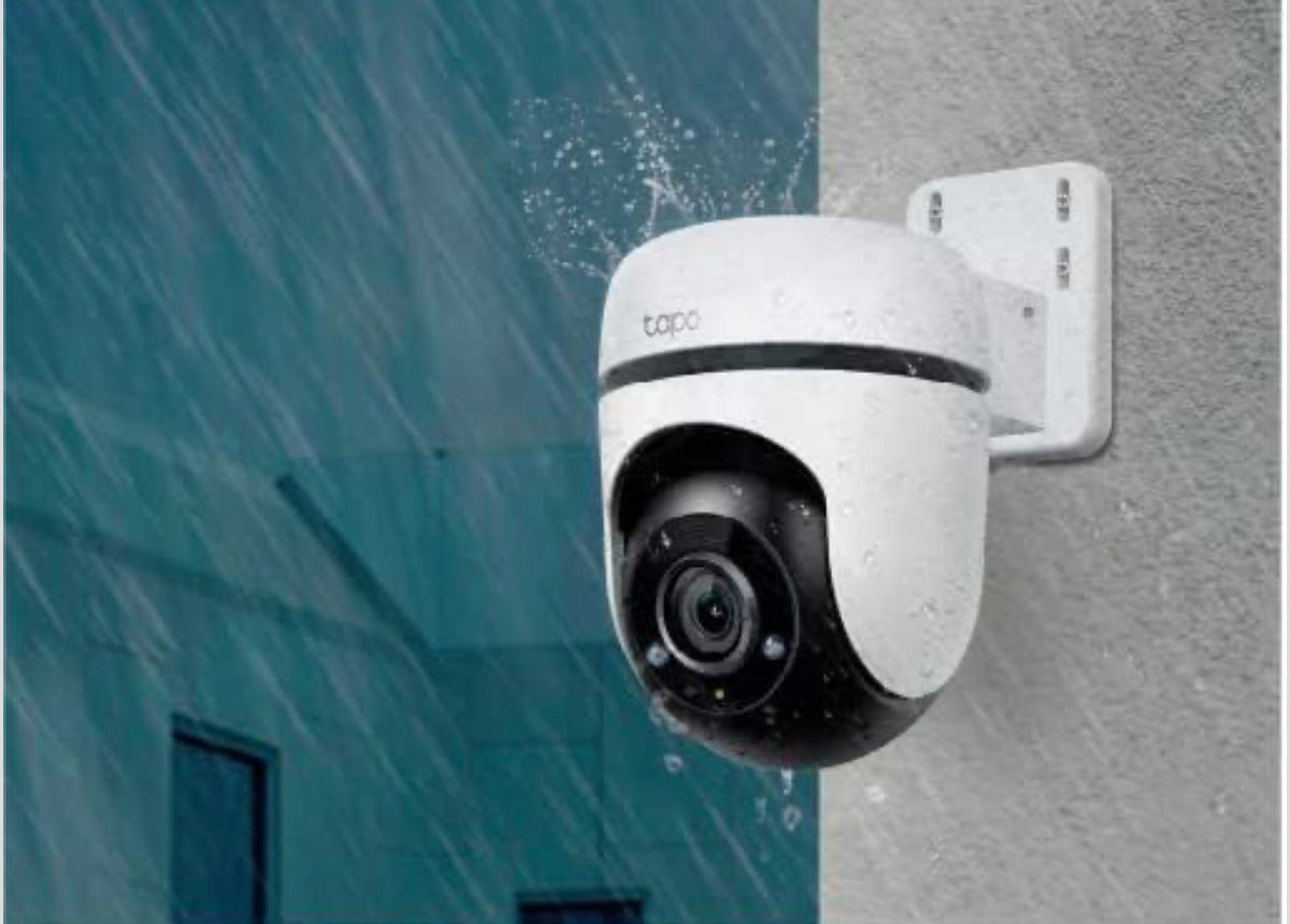 TP-Link, Tapo C500T, 1080p Full HD Outdoor Pan/Tilt Security Wi-Fi Camera, 360° Motion Detection, IP65 Weatherproof, Night Vision