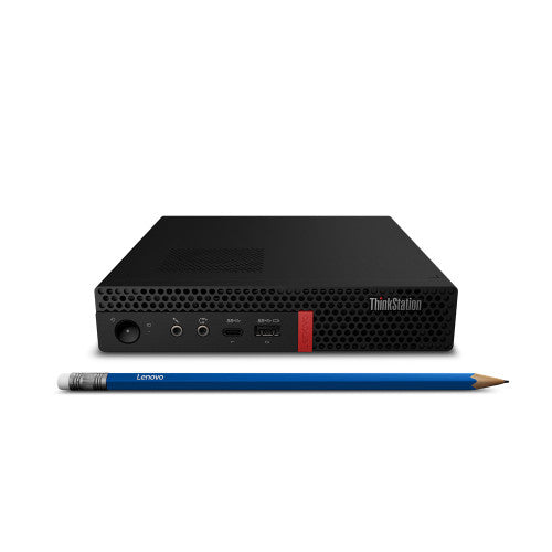Tiny Lenovo Thinkcentre PC and Monitor Full setup