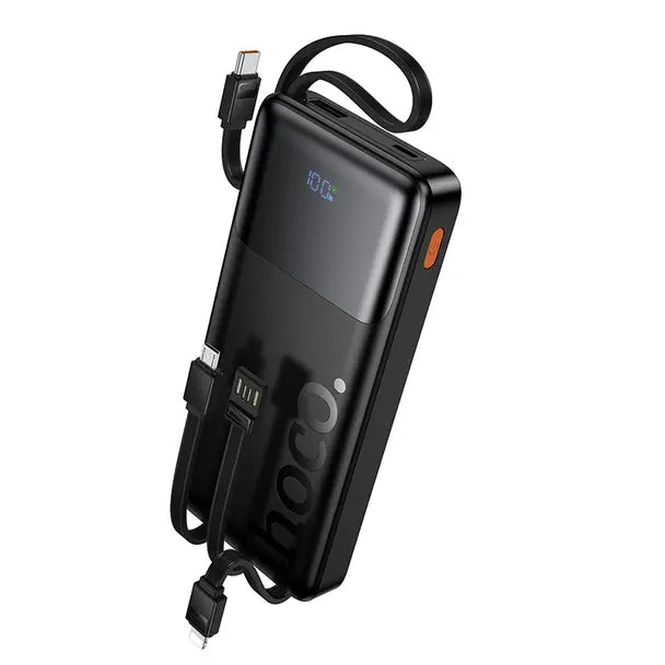 Powerbank 10000 mAh QC PD 2A 22,5W with built-in cables USB A + USB C + Lightning + Micro USB