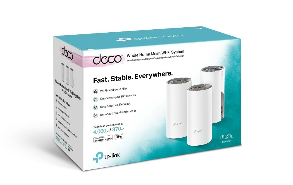 TP-Link, AC1200, Deco E4t (3 Pack), Deco Whole Home Mesh Wi-Fi System