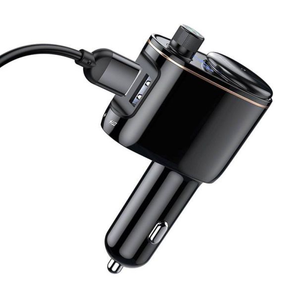 Baseus S-06 Bluetooth FM Transmitter & Car Charger for Non-Bluetooth Cars