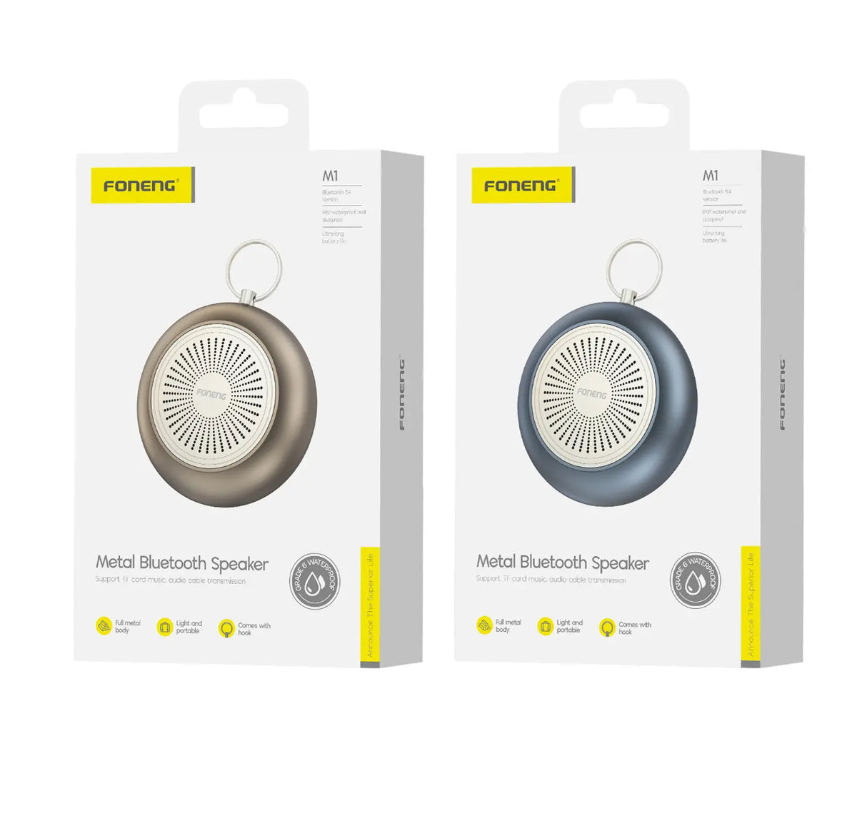 Foneng Metal Bluetooth Speaker - beige