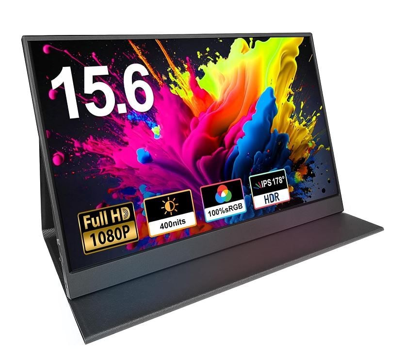 Alcopaca Metal Portable Monitor 15.6'' FHD 1920*1080 45%NTCS 250cd/m² 60Hz HDMI