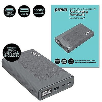 Prevo 100w laptop and device fast powerbank