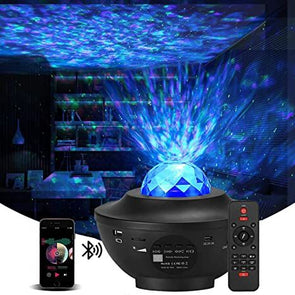 Starry Light, LED Nebula Projector & Laser Star Lights with Bluetooth Speaker & Music Sync