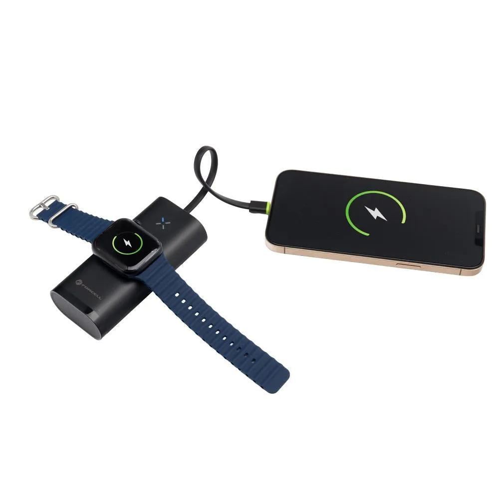 Powerbank Forcell F-Energy F10K4 PD QC3.0 3A 22.5W 10000 mAh compatible with Apple Watch black