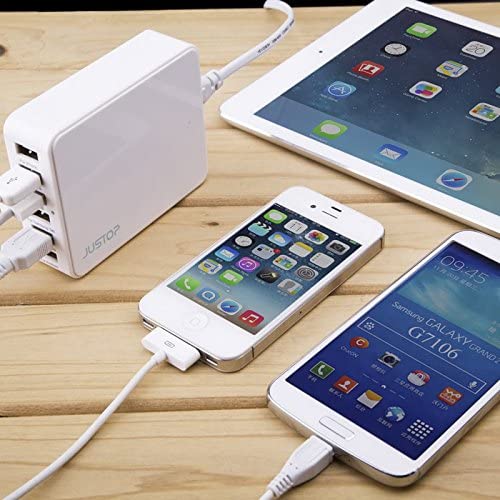 JUSTOP 6-Port USB Wall Charger Adapter 33W Multi-purpose