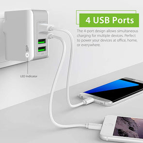 Silicon Power 4 amp 4 Port USB Wall Plug