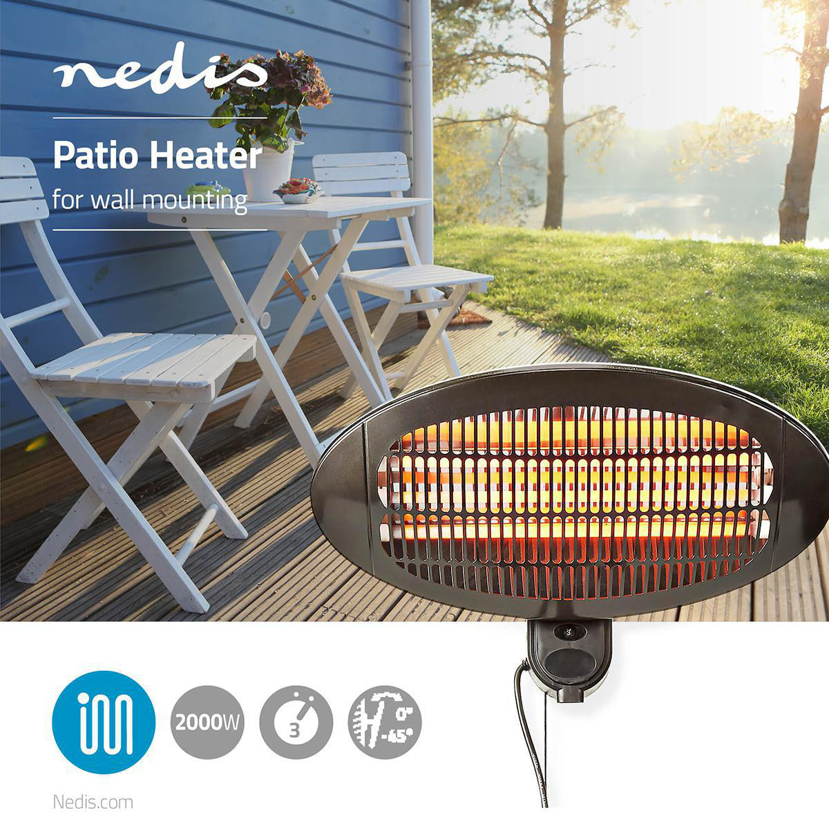 Nedis Wall Mounted Patio Heater