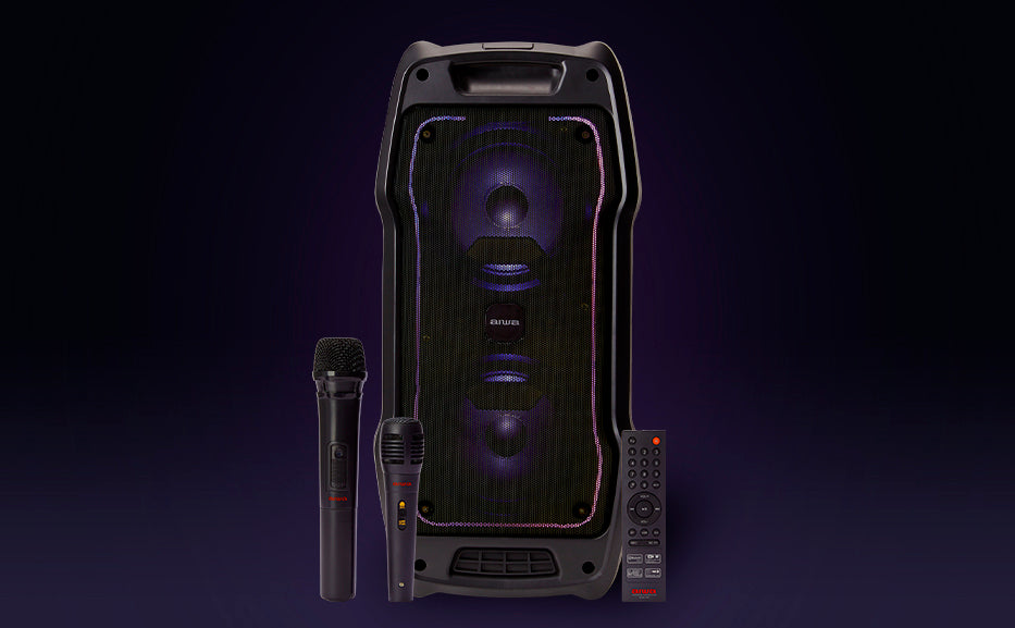 Aiwa Storm 400w Bluetooth Boom Box (with karaoke function)