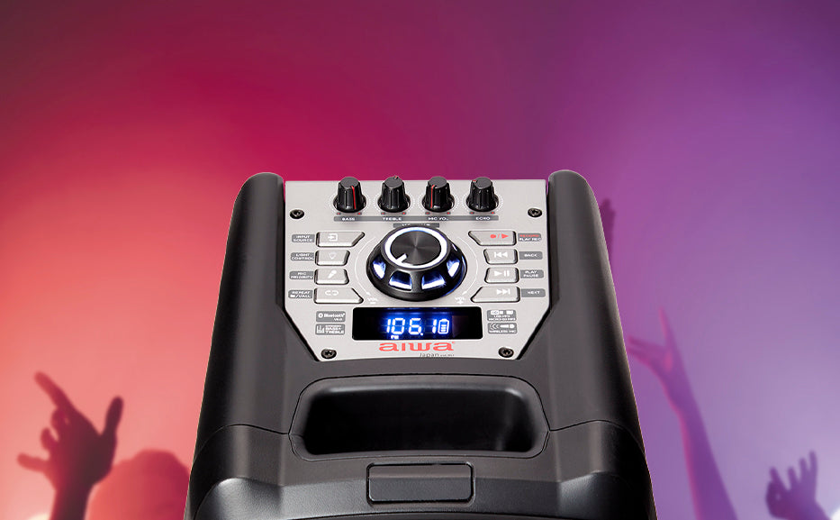 Aiwa Storm 400w Bluetooth Boom Box (with karaoke function)