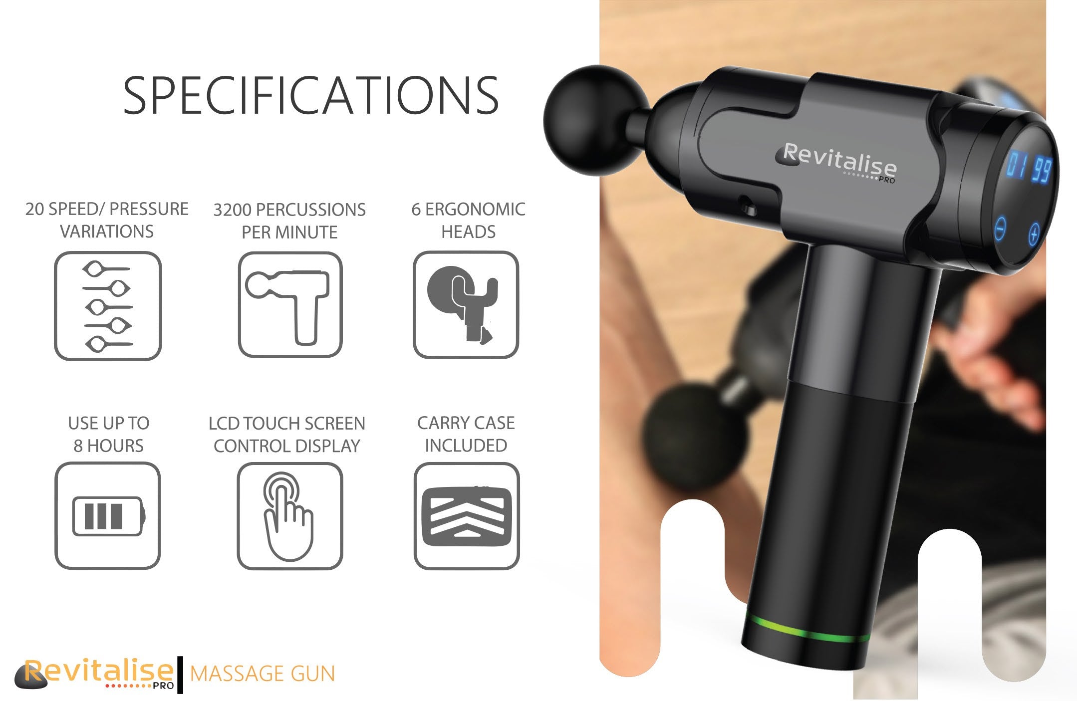 Revitalise Pro Massage and Recovery Gun