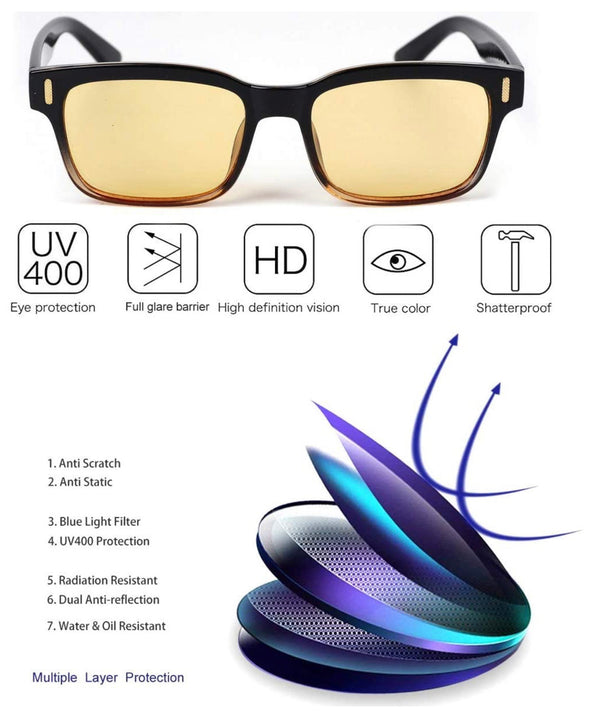 Uv/blue light filtering glasses