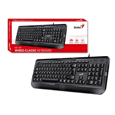 Genius KB-118 USB Keyboard Black