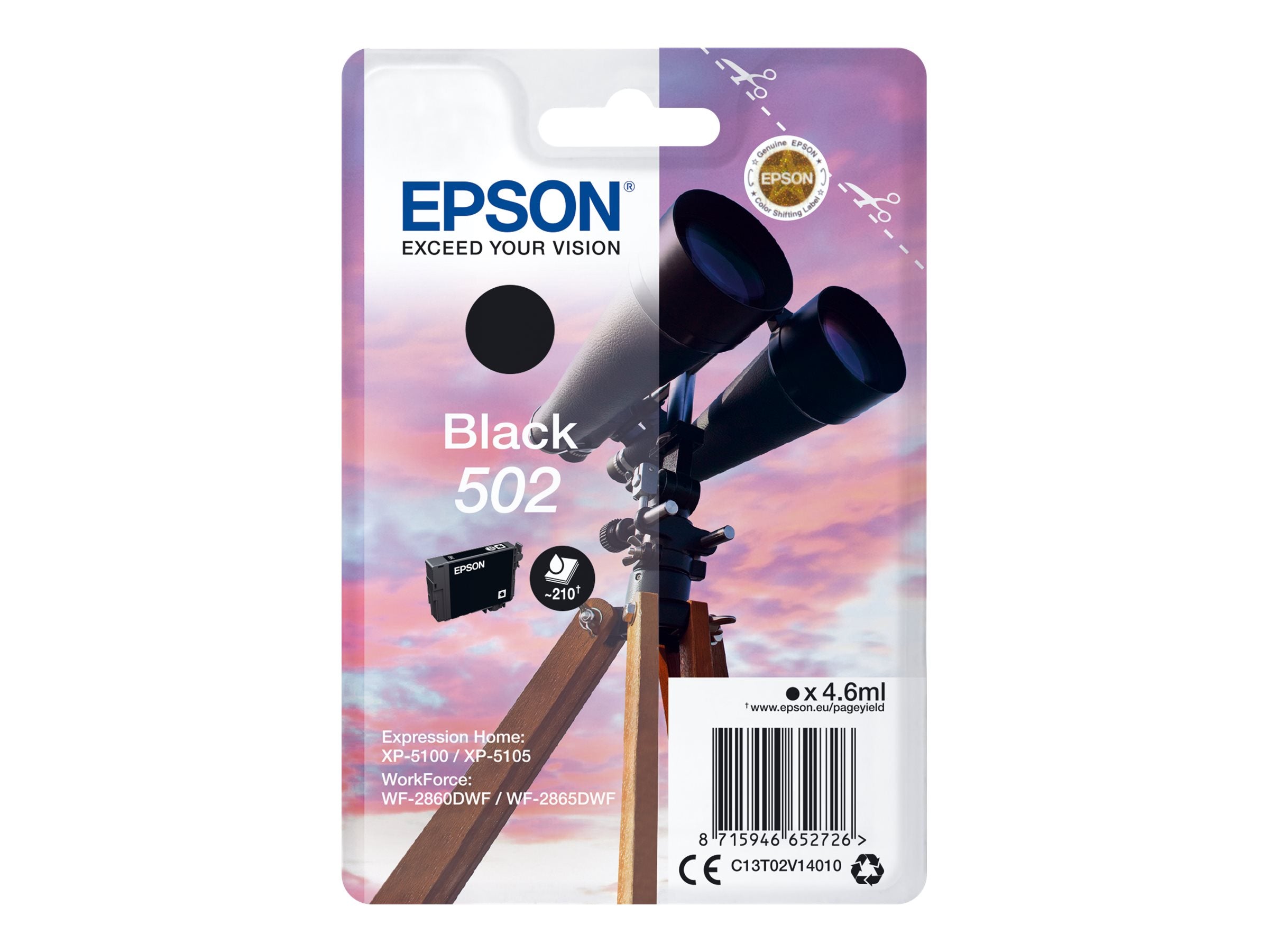 SEPS1372 EPSON C13 T02V14010 (BIN) 502 BLACK INK