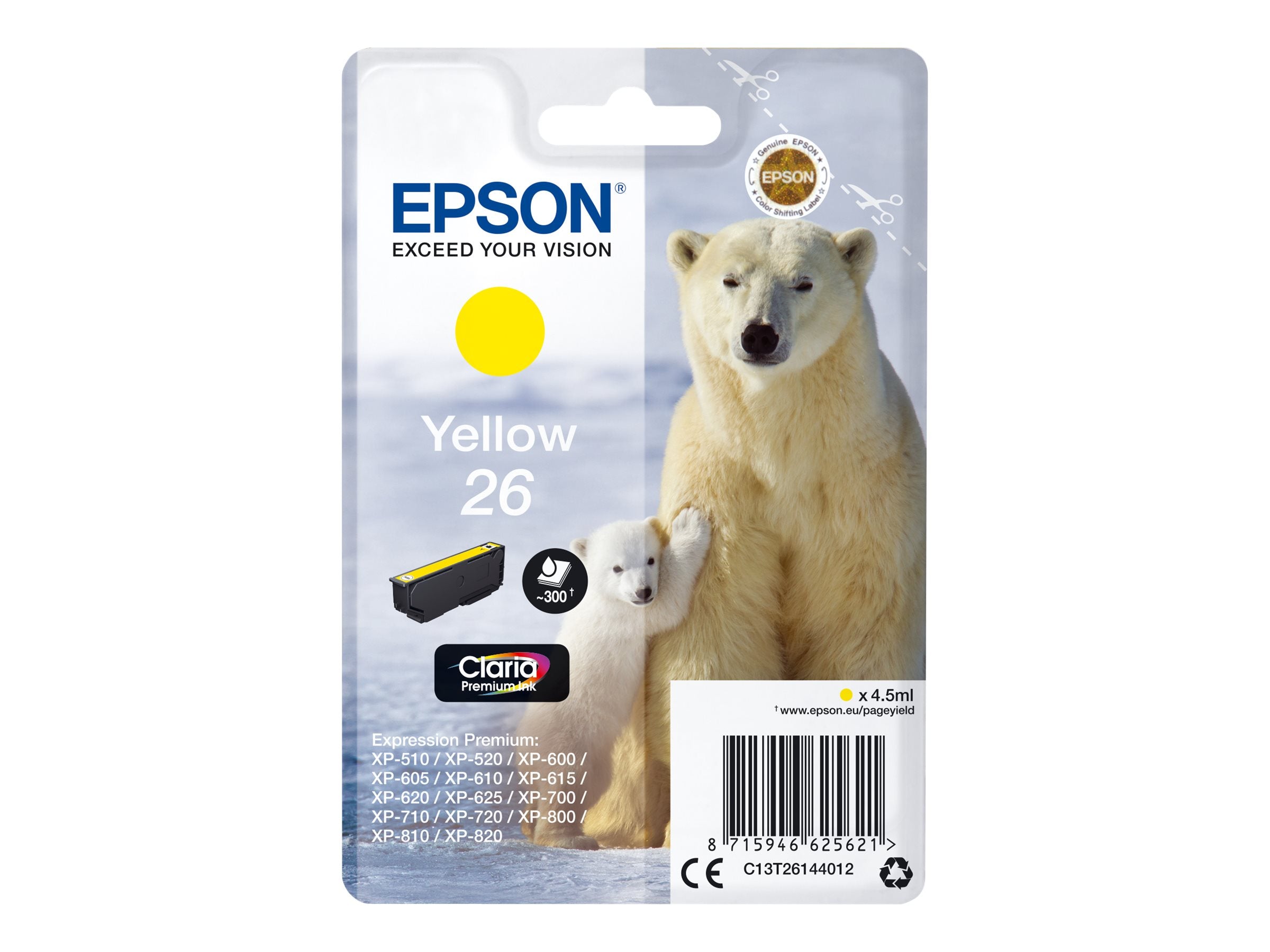 SEPS1094 EPSON C13 T26144010/12 (PB) YELLOW 26 INK