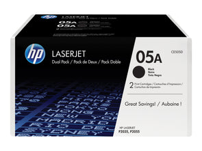 SHPP1585 HP CE505D 05A BLACK TONER (2PK)