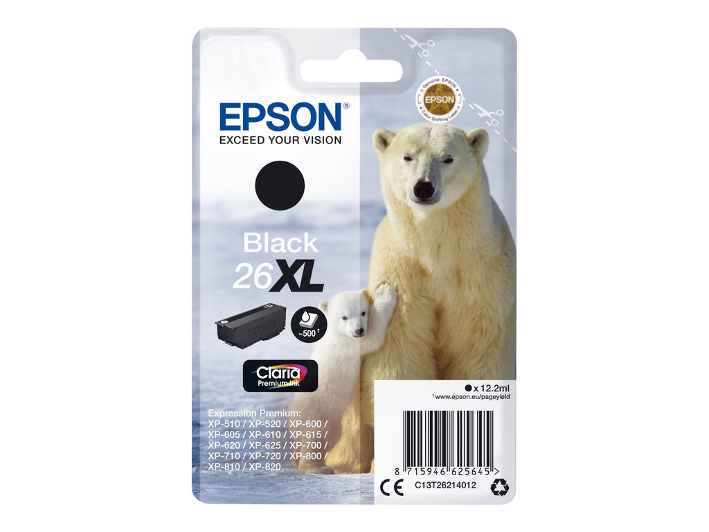 SEPS1098 EPSON C13 T26214010/12 (PB) BLACK 26XL IN
