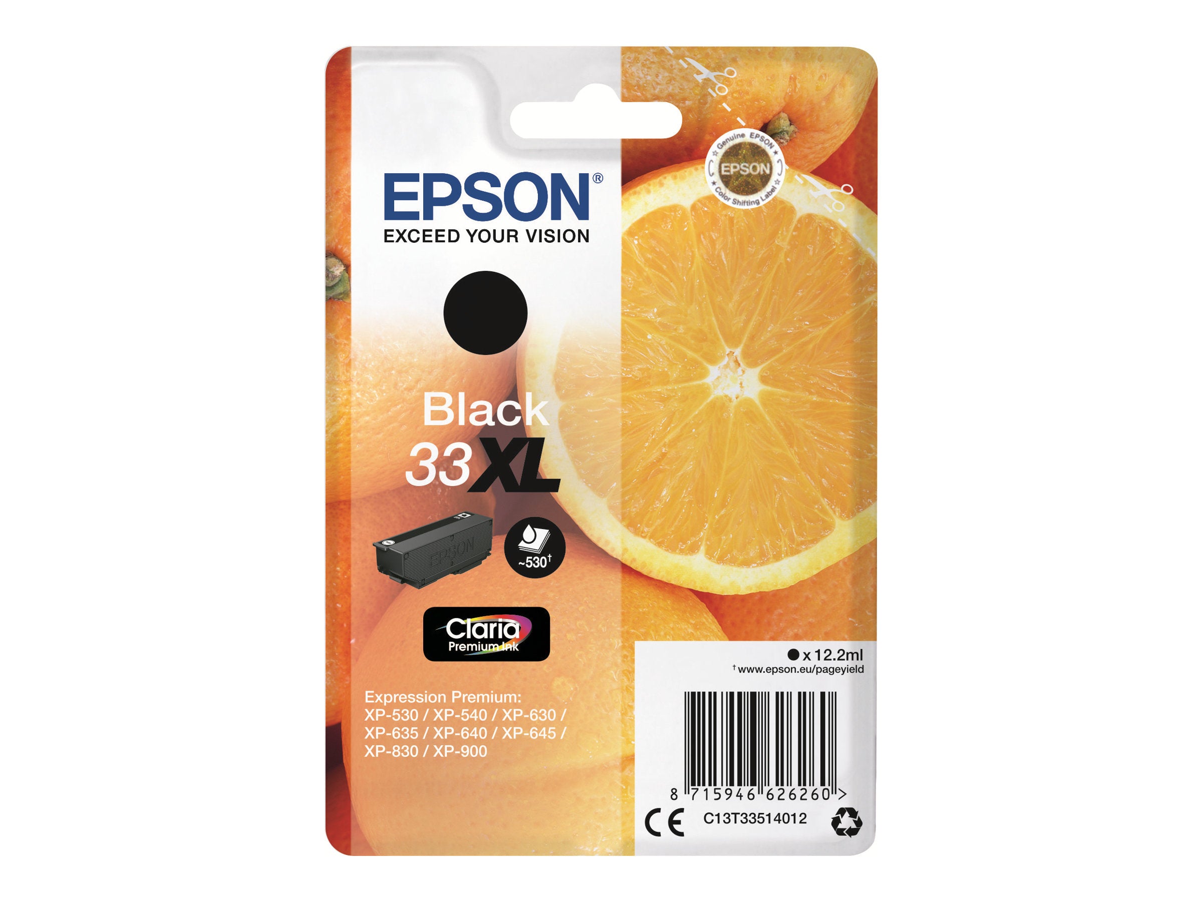 SEPS1208 EPSON C13 T33514010/12 (OR) 33XL BLACK IN