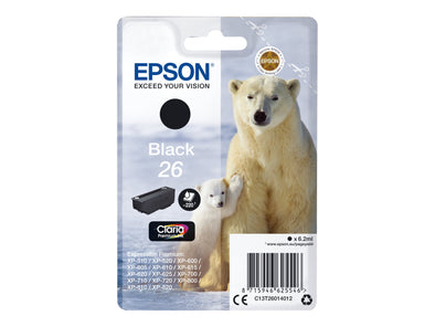 SEPS1092 EPSON C13 T26014010/12 (PB) BLACK 26 INK