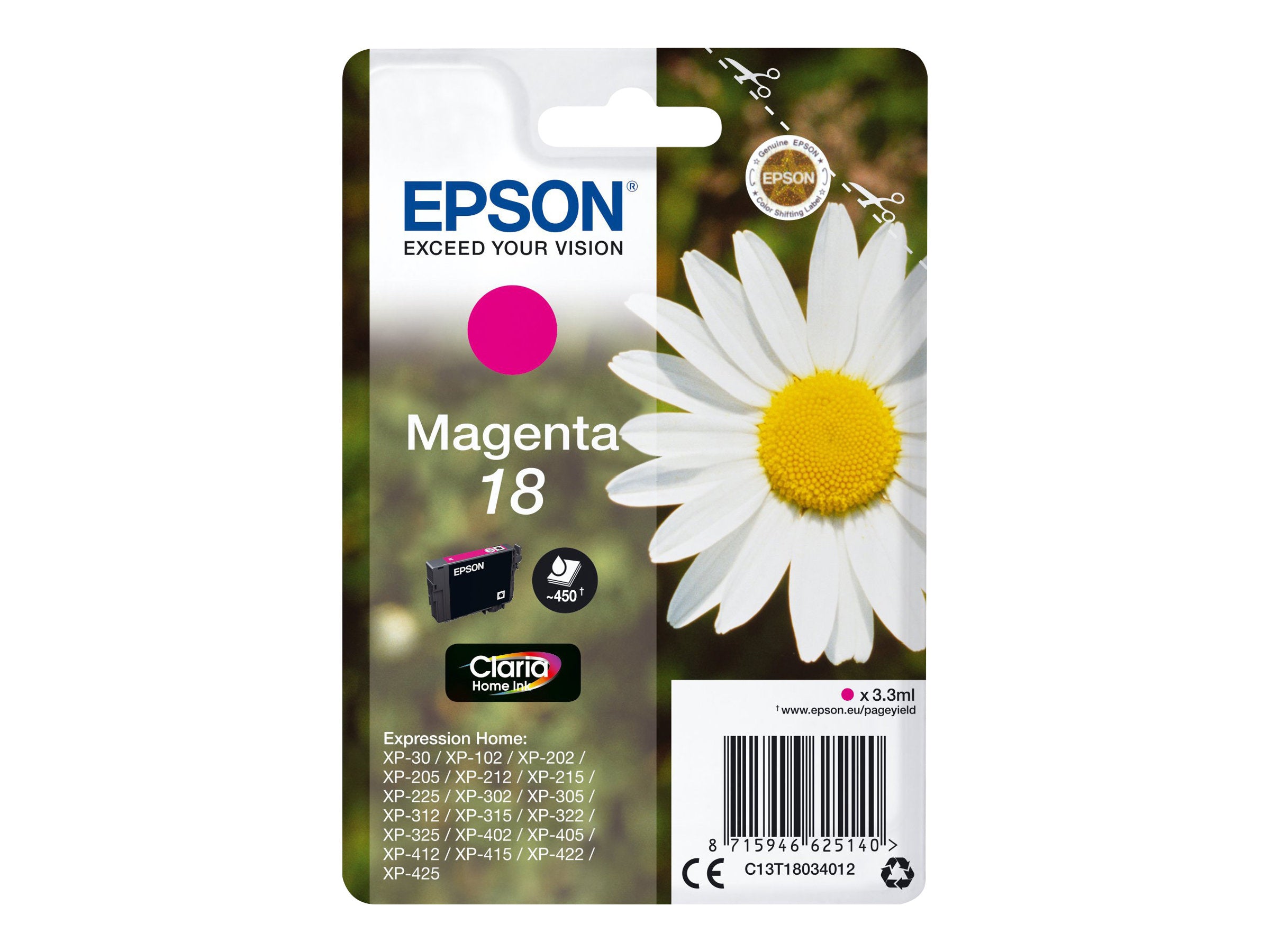 SEPS1048 EPSON C13 T18034010/12 (DA) 18 MAGENTA IN