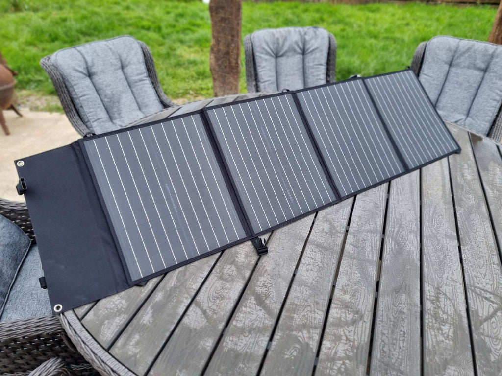 Alpha - A4, 100W Portable Solar Panel, Dual USB, DC 18V, for Phones / Tablets / Laptops / Power Banks / Power Stations / 12V Battery / 5V-12V Electronics